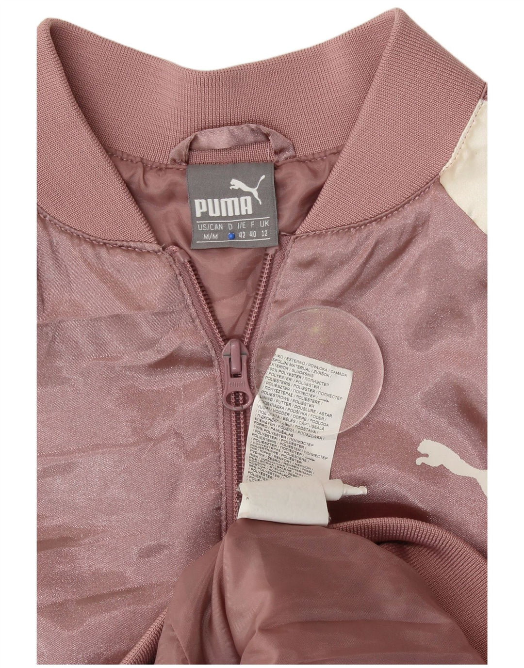 Giacca da tuta grafica da donna Puma UK 12 poliestere rosa medio