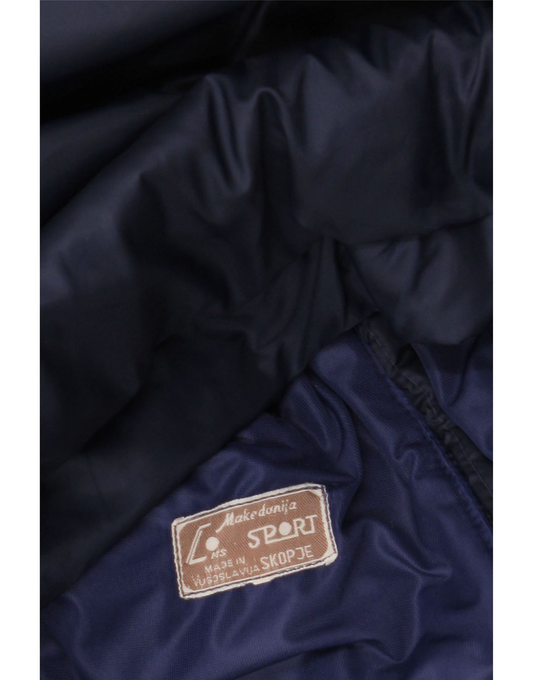 Giacca imbottita da uomo VINTAGE UK 42 XL Blu navy Colourblock