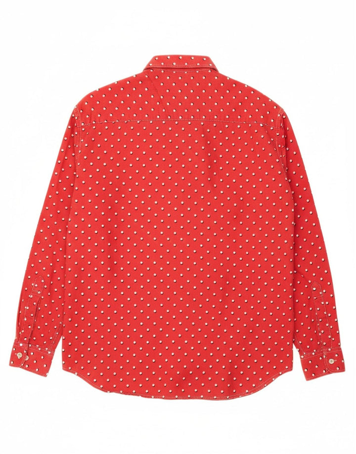 SIXTY Mens Shirt Medium Red Polka Dot Cotton Vintage Sixty and Second-Hand Sixty from Messina Hembry 