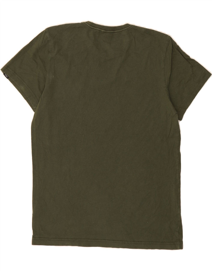 ADIDAS Mens Graphic T-Shirt Top Medium Green Cotton Vintage Adidas and Second-Hand Adidas from Messina Hembry 