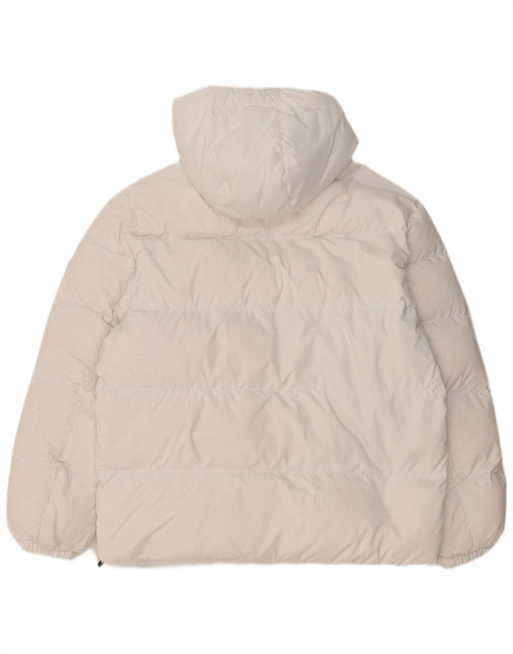 Giacca imbottita con cappuccio da uomo Tommy Hilfiger UK 38 poliestere bianco medio