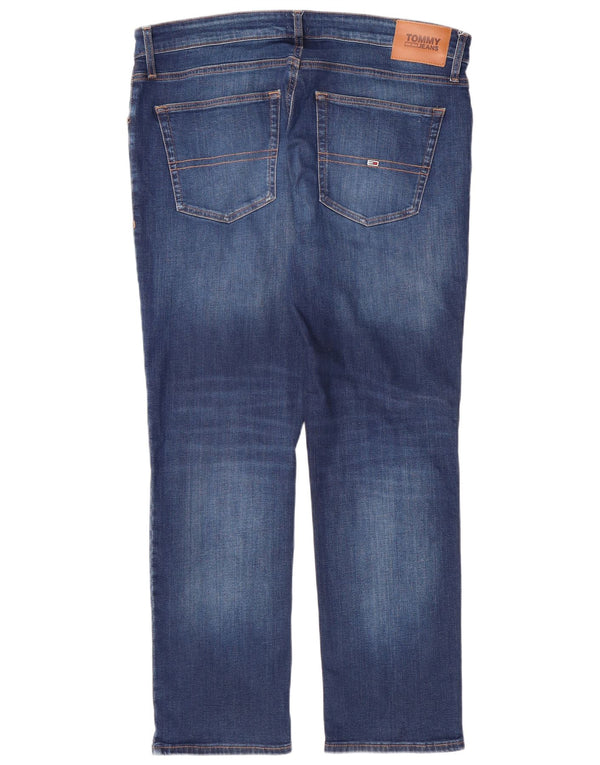 TOMMY HILFIGER Jeans dritti da uomo Ryan vestibilità regolare W36 L30 cotone blu