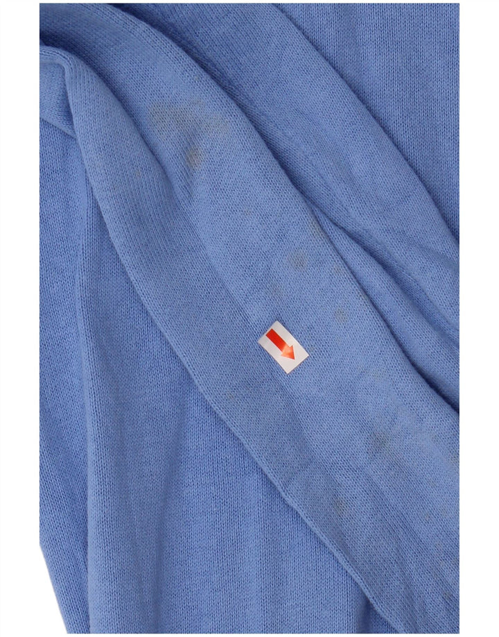 CREW CLOTHING Maglione da uomo con zip e collo piccolo in cotone blu