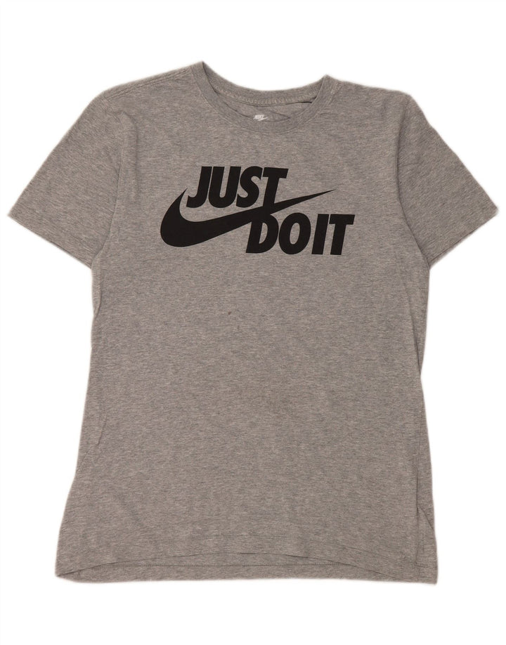 T-shirt grafica da uomo Nike Top in cotone chiazzato grigio piccolo