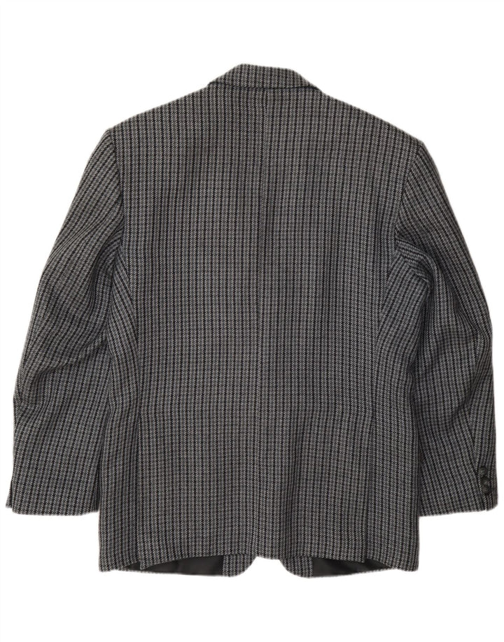 Giacca blazer da uomo a 2 bottoni Kilmaine UK 38 Lana pied de poule grigio medio