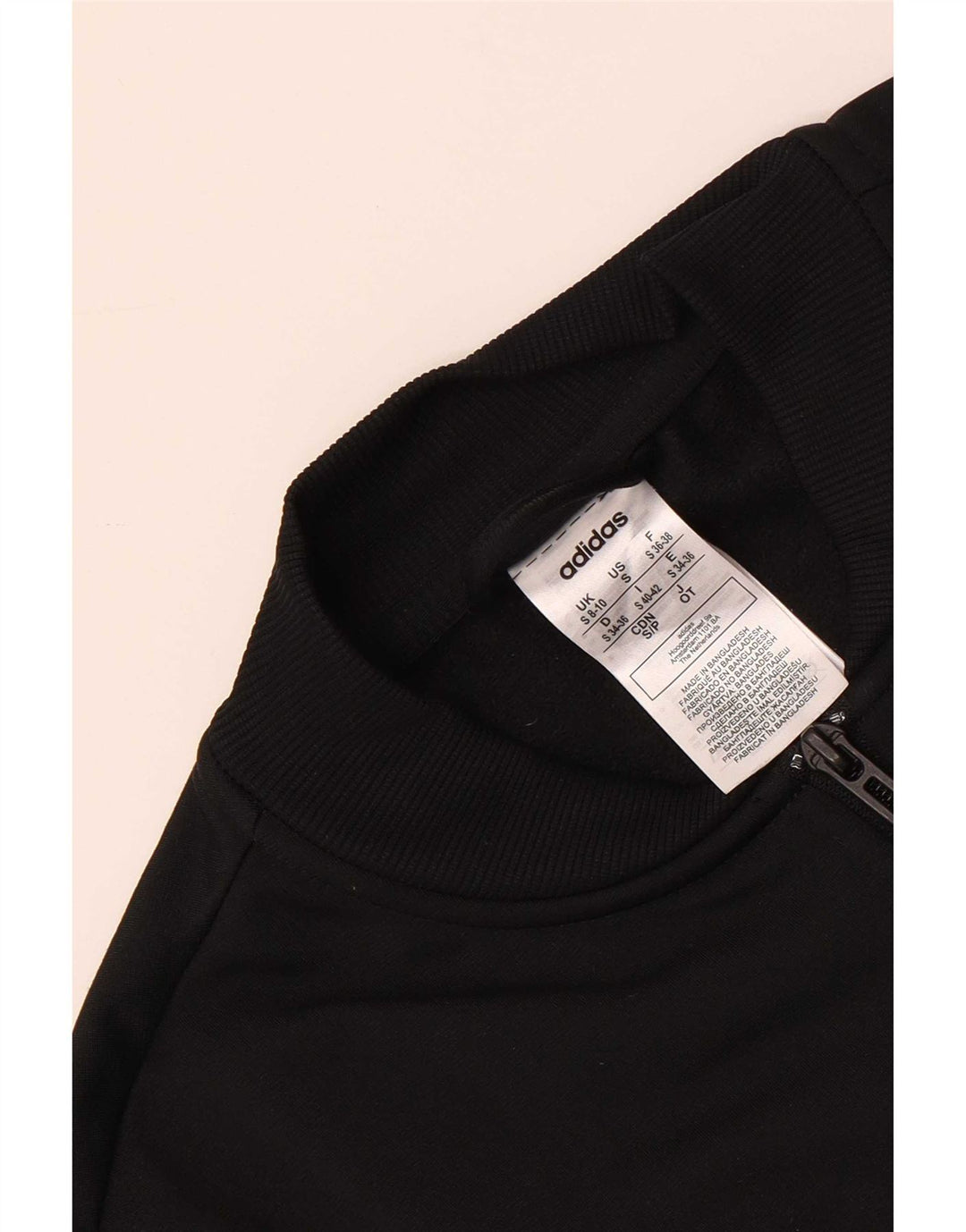 Giacca da tuta da donna Adidas UK 8/10 Small Poliestere nero