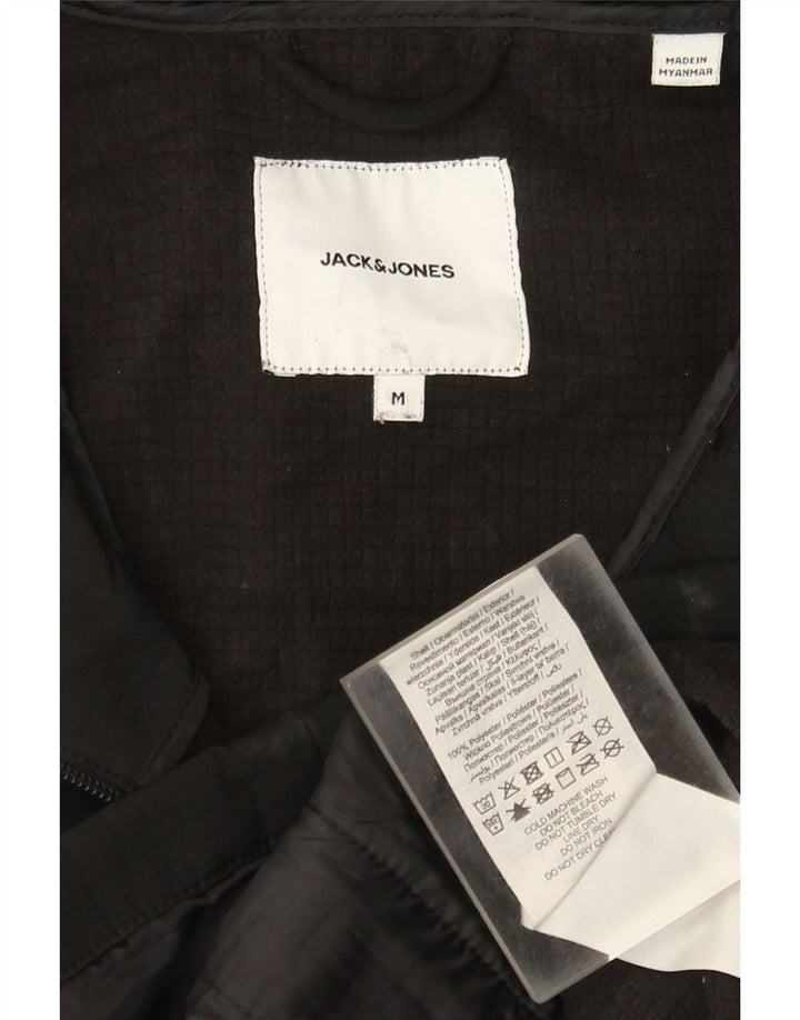 Giacca a vento con cappuccio da uomo Jack & Jones UK 38 poliestere nero medio