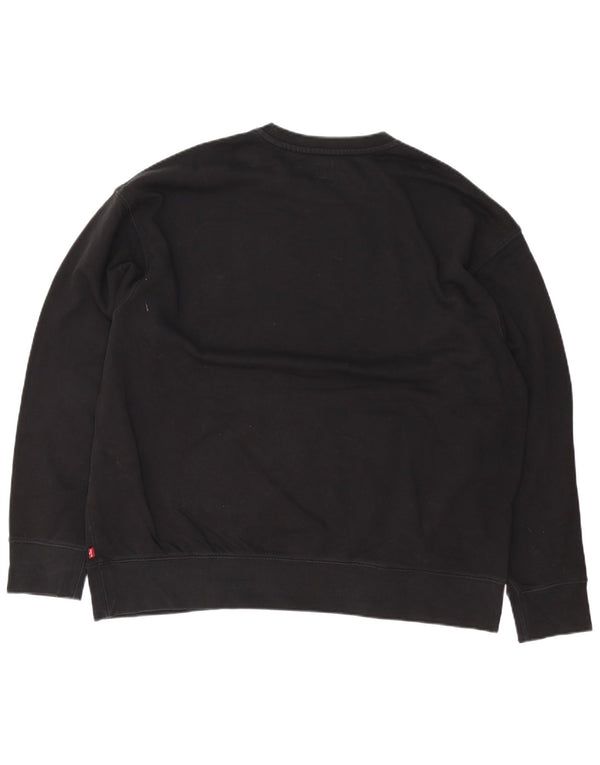 Levi's Felpa con grafica rilassata da uomo XL in cotone nero