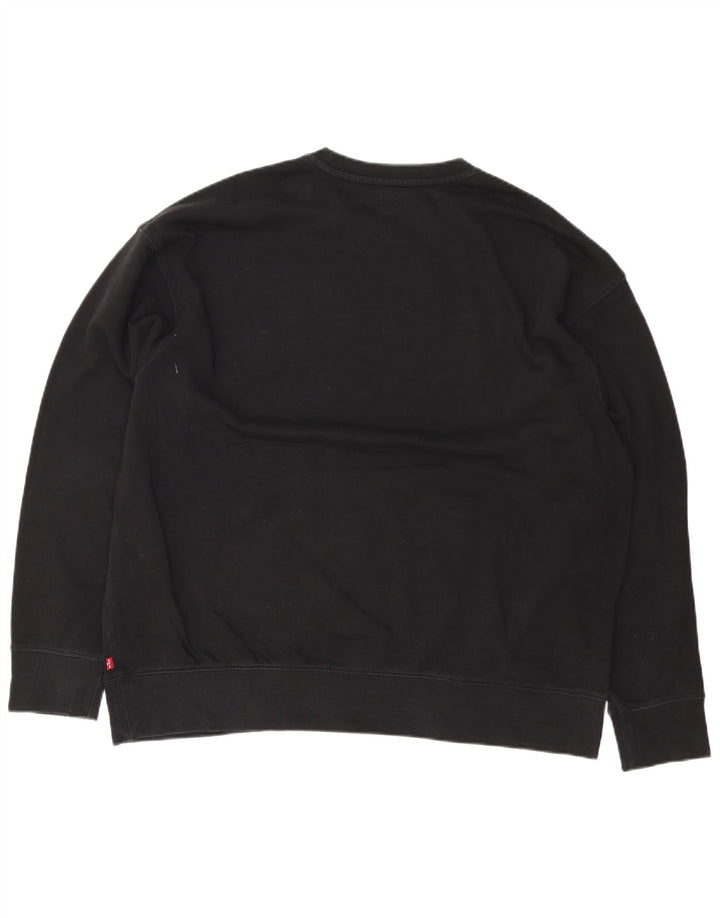 Levi's Felpa con grafica rilassata da uomo XL in cotone nero