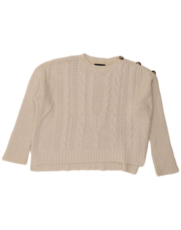 Maglione maglione girocollo oversize da donna Marks & Spencer UK 20 2XL Beige