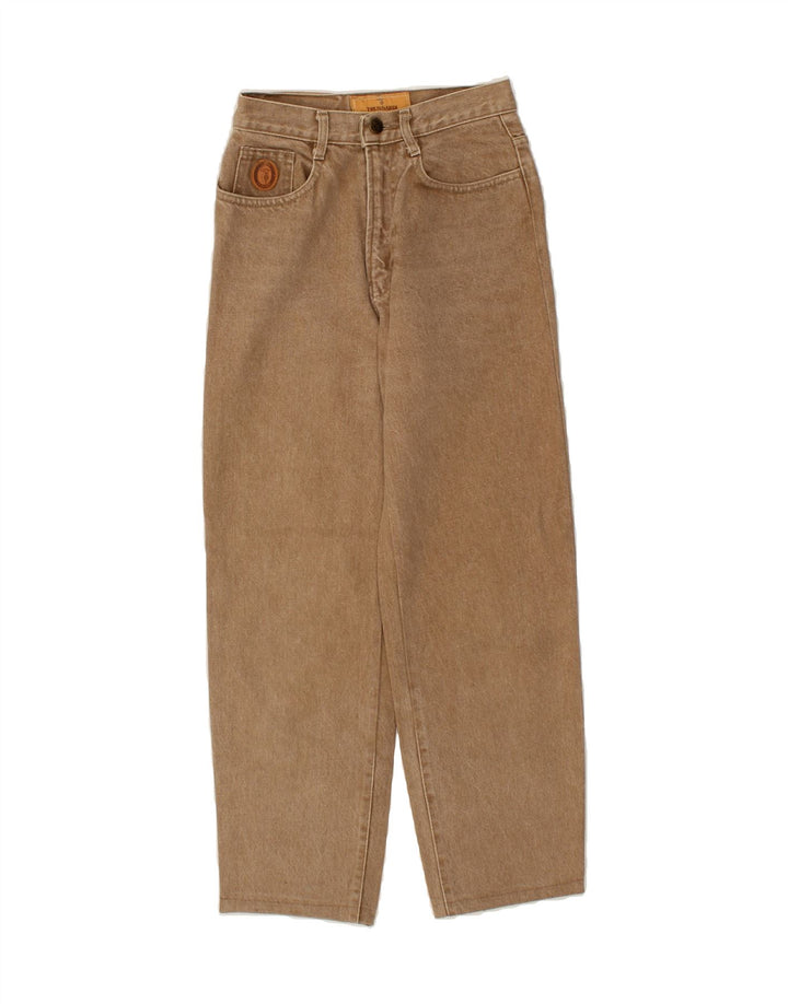 TRUSSARDI Womens Tapered Jeans W26 L26 Brown Cotton Vintage Trussardi and Second-Hand Trussardi from Messina Hembry 