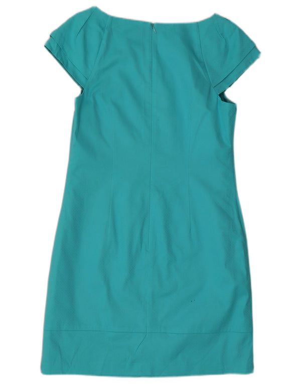 Abito tubino da donna Oasis UK 10 piccolo cotone maculato turchese