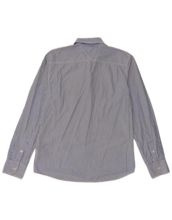 TOMMY HILFIGER Camicia slim fit da uomo in cotone a righe blu medio