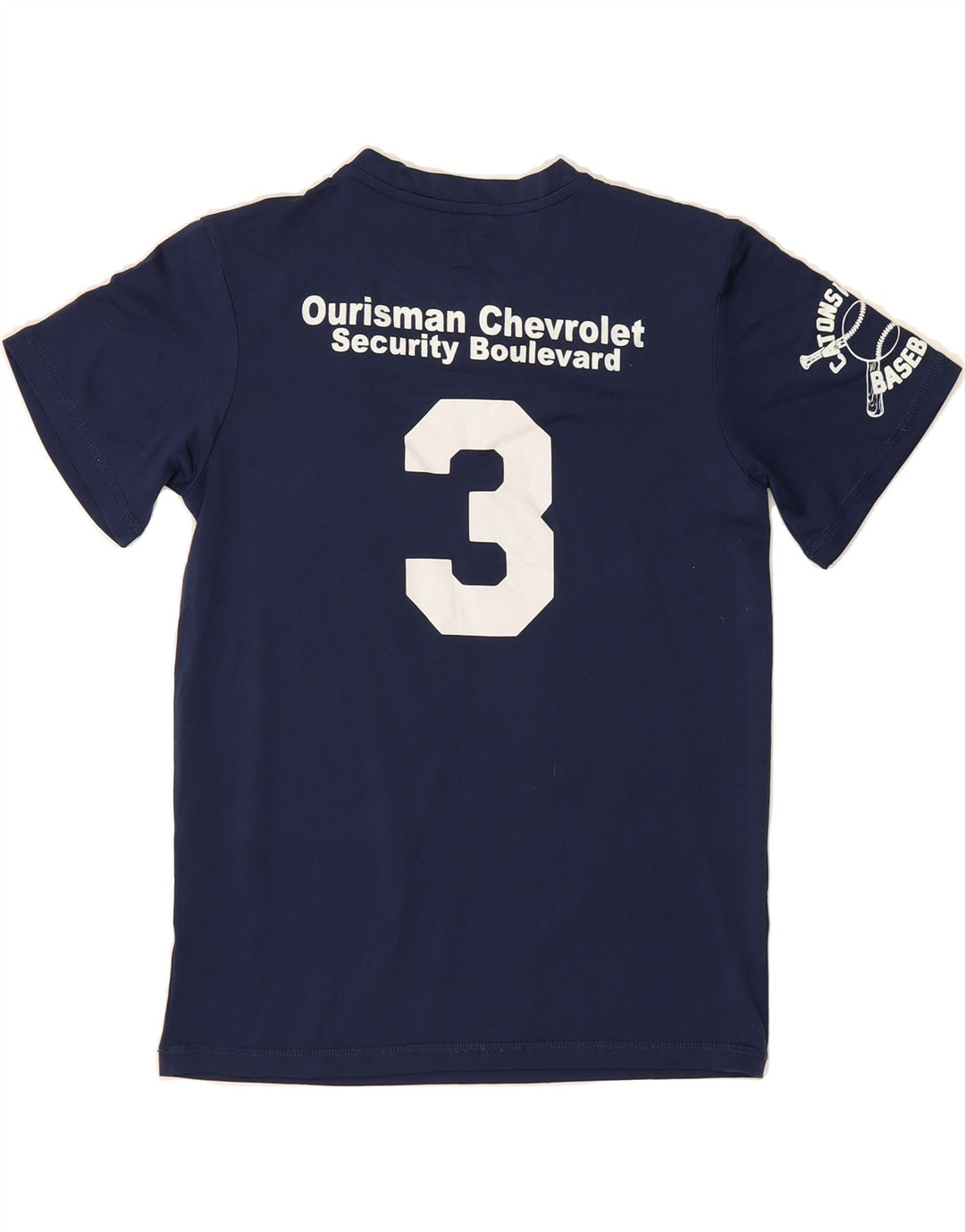 MAJESTIC Boys Graphic T-Shirt Top 11-12 Years Medium  Navy Blue Polyester Vintage Majestic and Second-Hand Majestic from Messina Hembry 