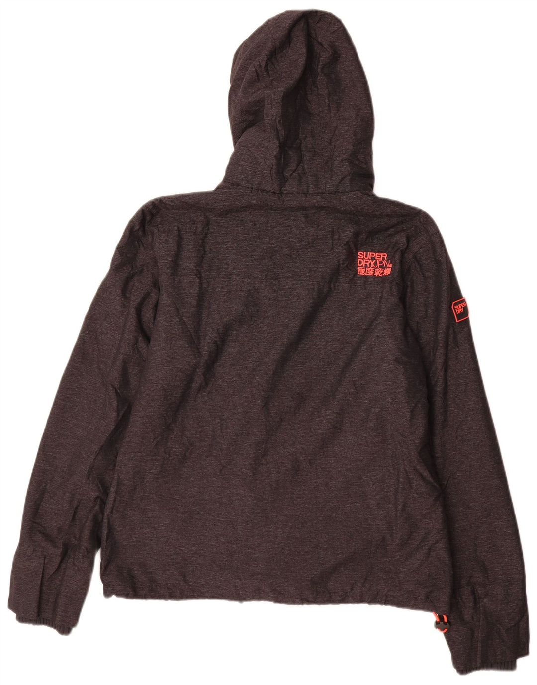 Giacca a vento da donna con cappuccio SUPERDRY UK 16 grande nera