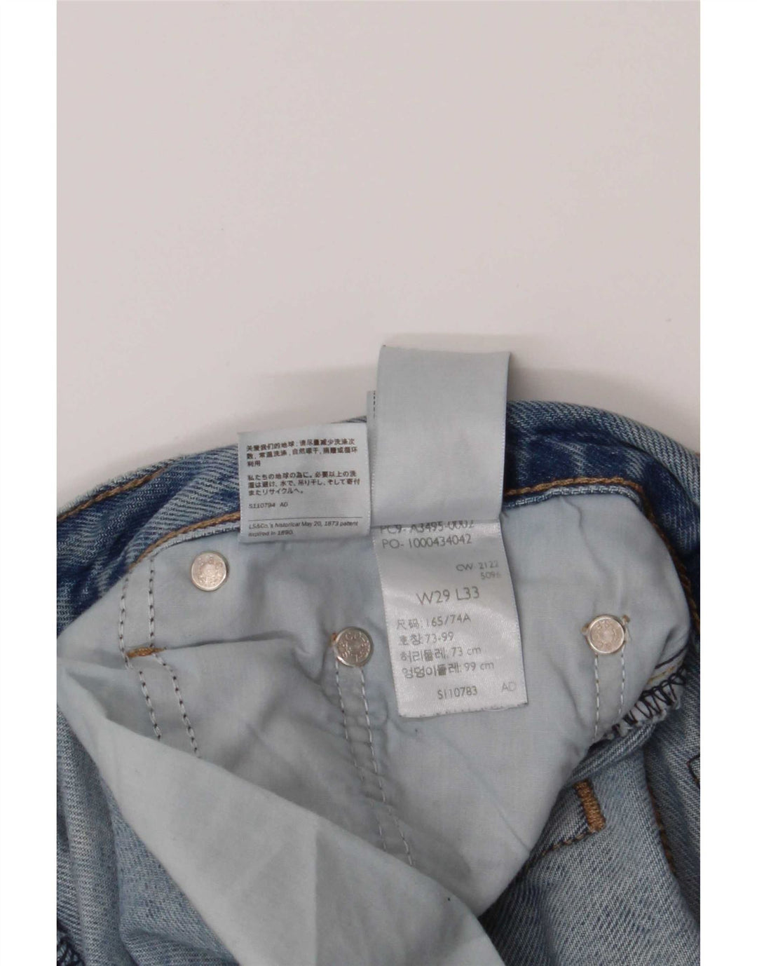 Jeans Bootcut invecchiati da donna Levi's W29 L33 cotone blu