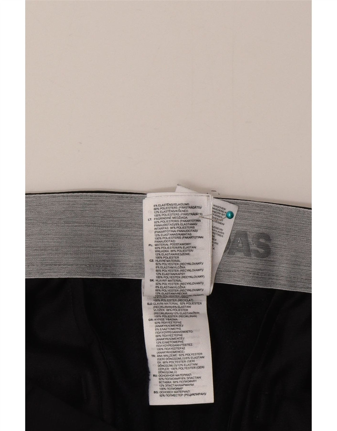 Pantaloni chino slim da uomo Adidas W34 L32 poliestere nero