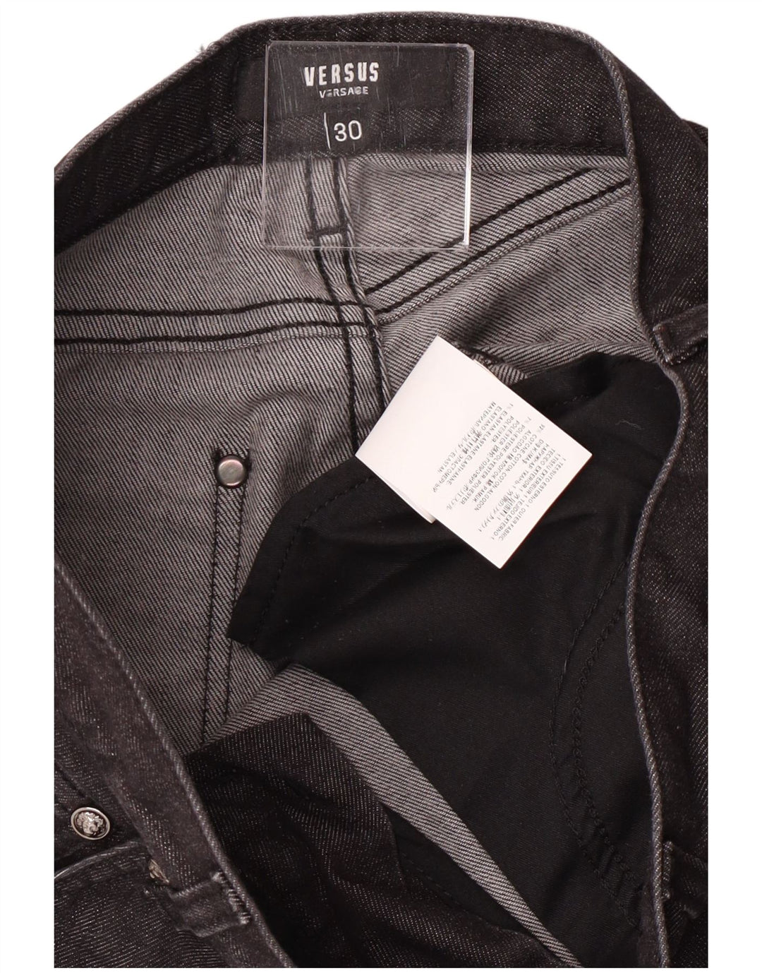 Jeans skinny da donna Versus Versace W30 L32 cotone nero