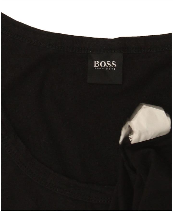 Canotta grafica da uomo Hugo Boss grande in cotone nero
