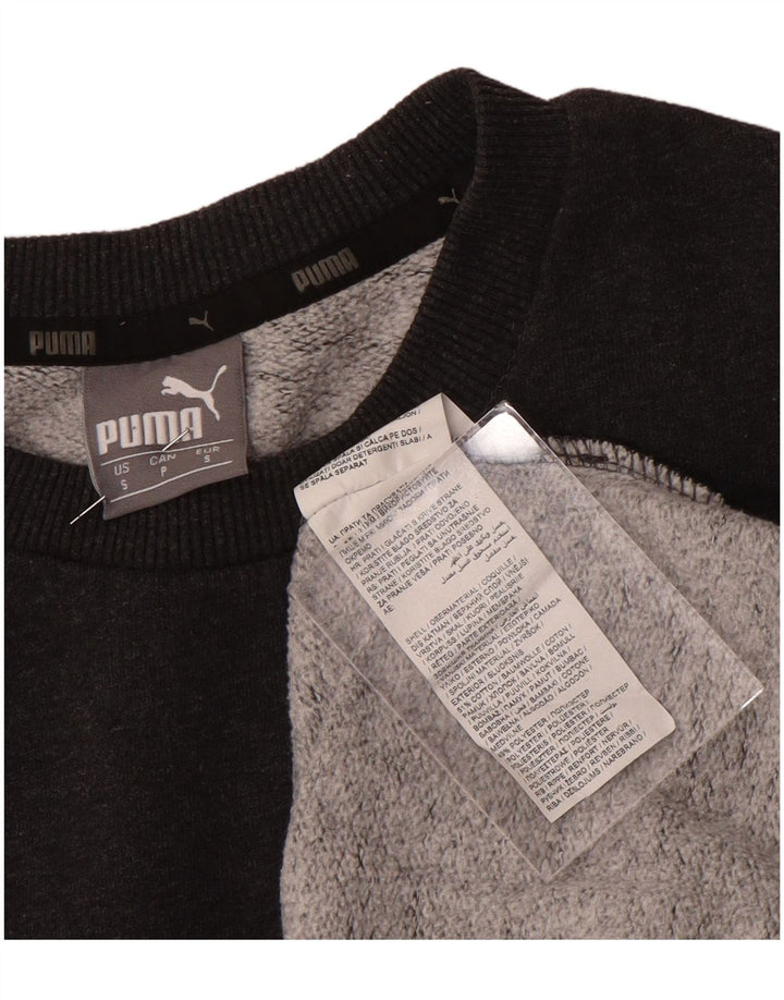 Felpa da uomo Puma Maglione piccolo in cotone grigio