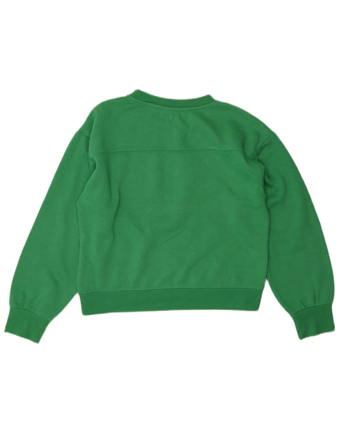 Felpa corta da donna ZARA maglione UK 10 piccolo verde poliestere