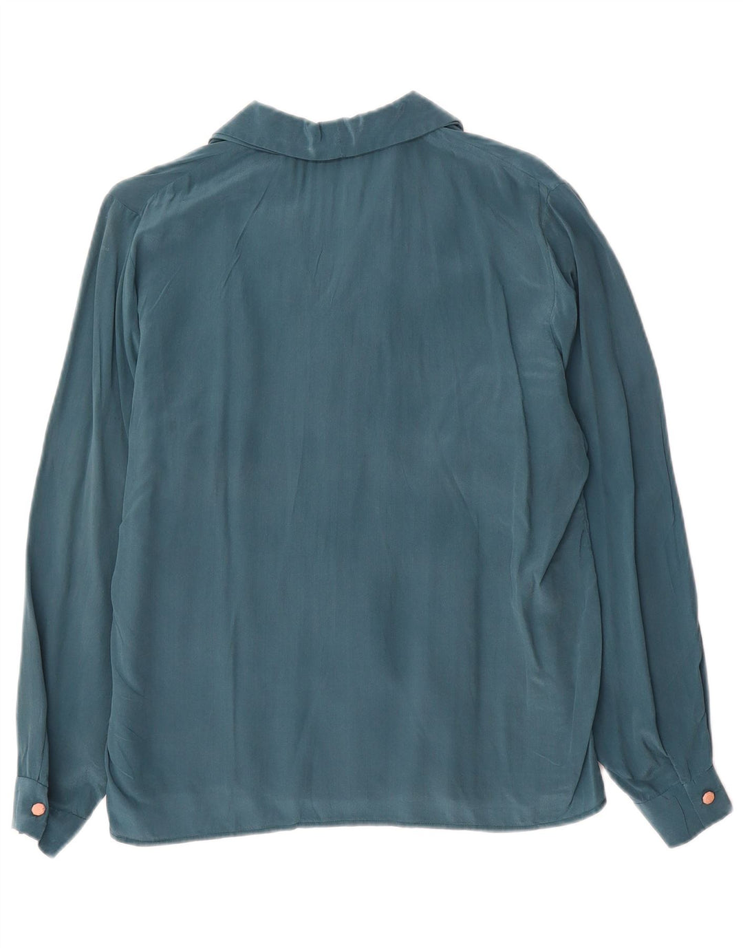 Camicetta camicia vintage da donna UK 16 grande blu