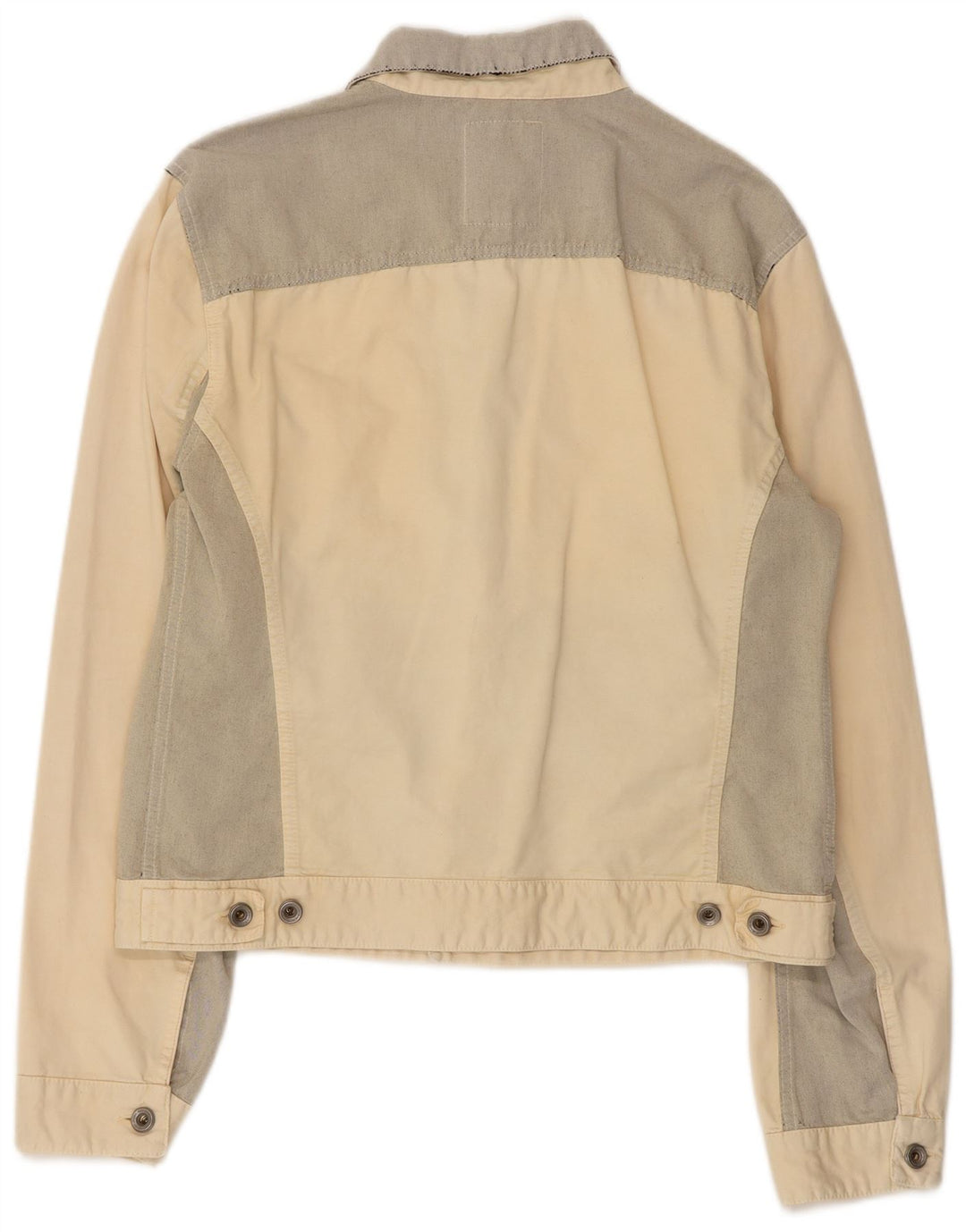 Giacca in denim da donna GAS UK 18 XL color block bianco sporco