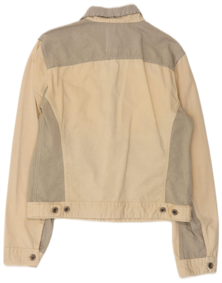 Giacca in denim da donna GAS UK 18 XL color block bianco sporco