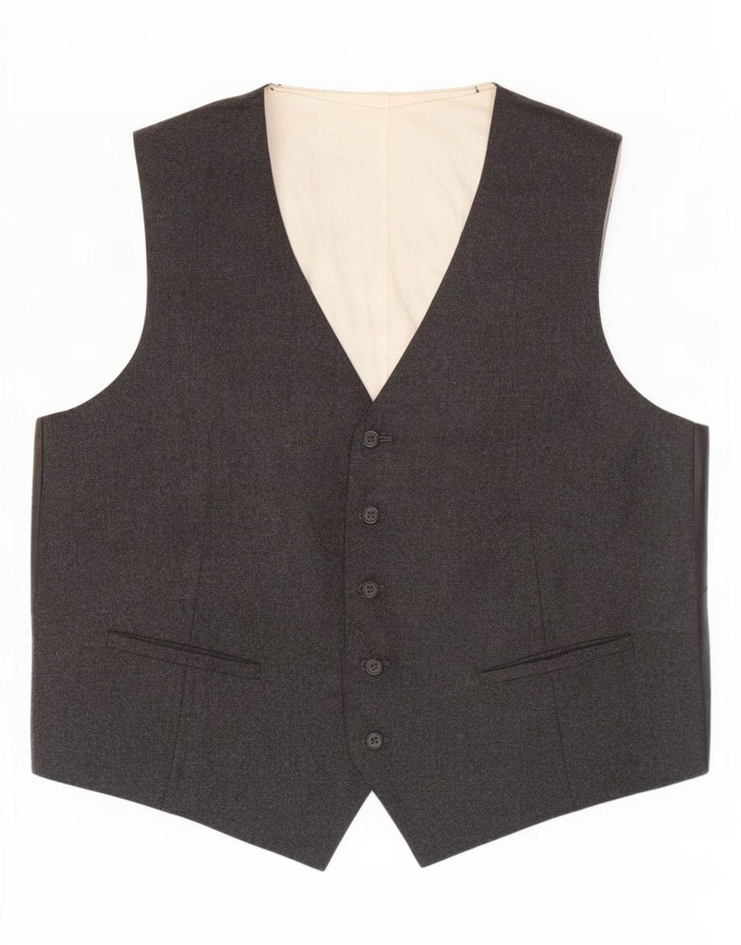 Gilet vintage da uomo grigio medio