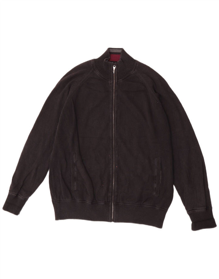 Maglione cardigan da rugby da uomo Marks & Spencer grande cotone nero