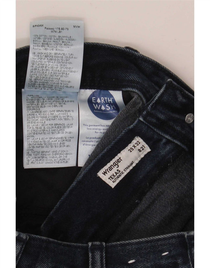 Jeans dritti da uomo Wrangler Texas W29 L32 cotone blu navy