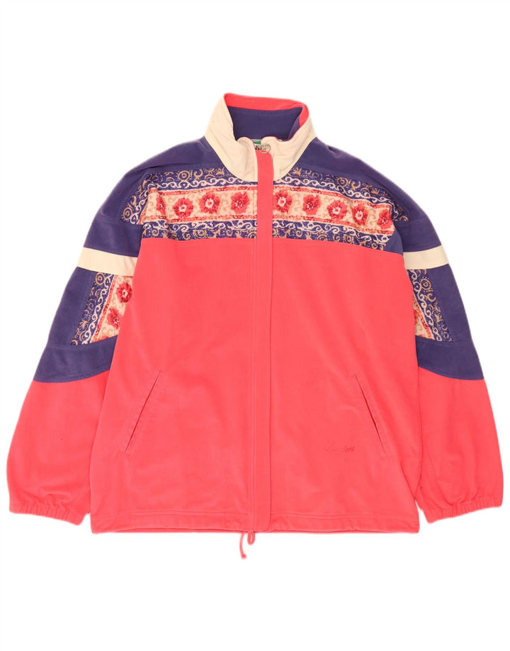 Giacca da tuta oversize da donna Diadora UK 14 Medium Pink Floral