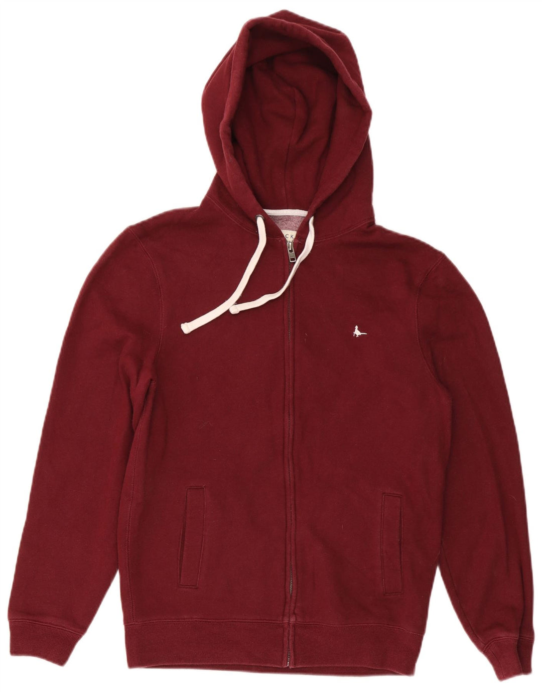 JACK WILLS Felpa con cappuccio e zip da uomo in cotone marrone medio medio
