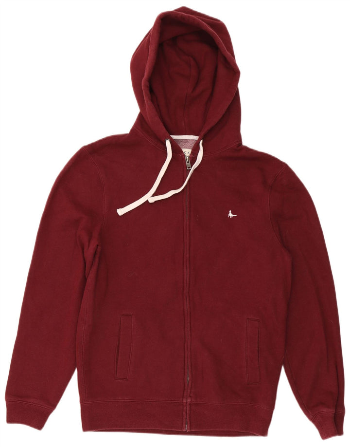 JACK WILLS Felpa con cappuccio e zip da uomo in cotone marrone medio medio