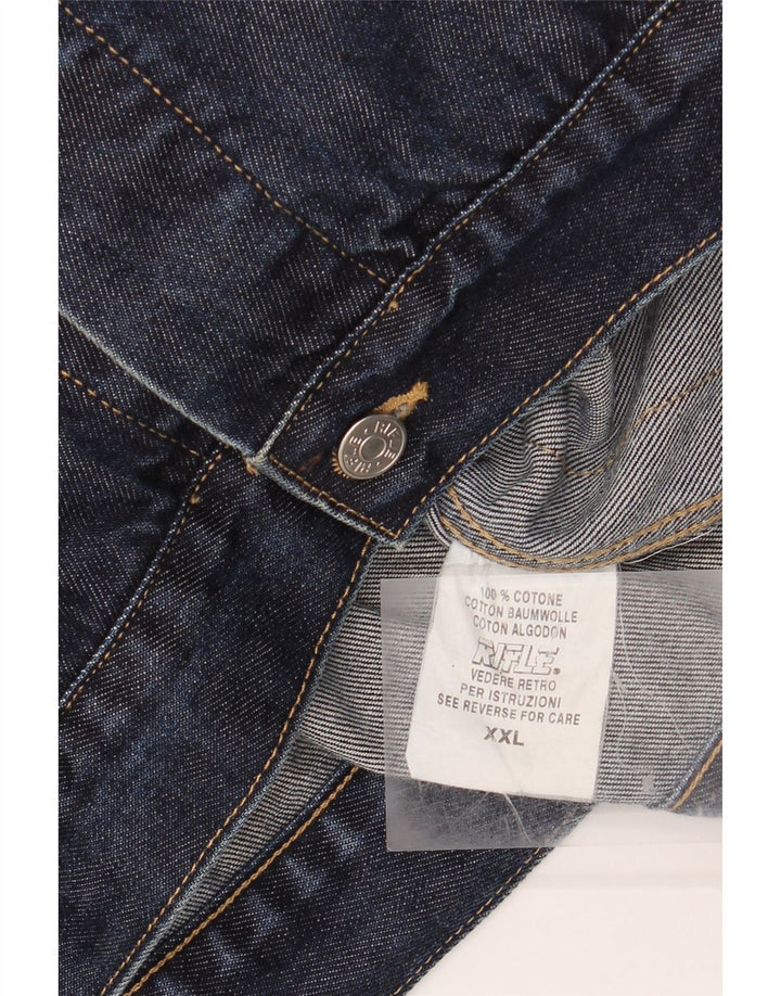 RIFLE Giacca in denim da uomo UK 44 2XL Cotone blu