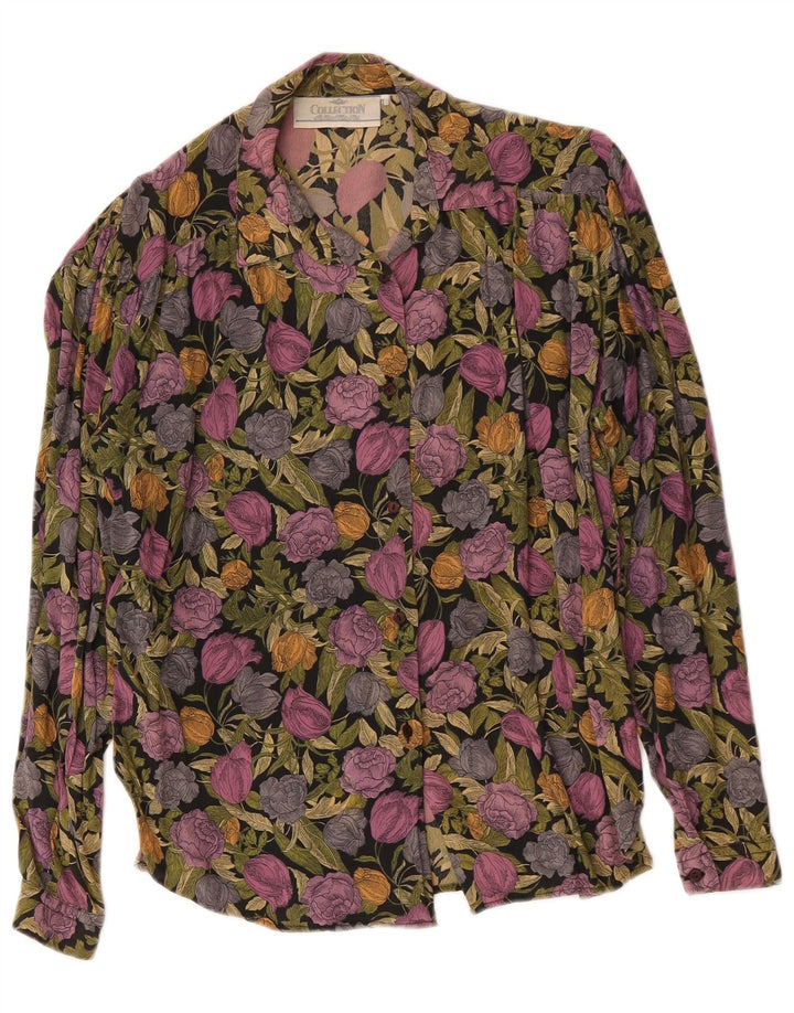 Collezione Camicia da donna Camicetta UK 18 XL Floreale multicolore