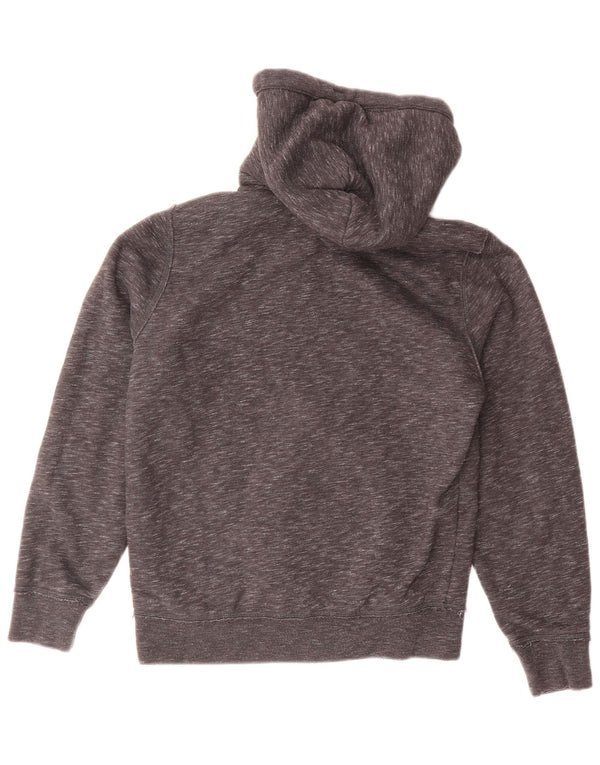 Felpa con cappuccio e zip grafica Hollister da uomo XS in cotone chiazzato grigio