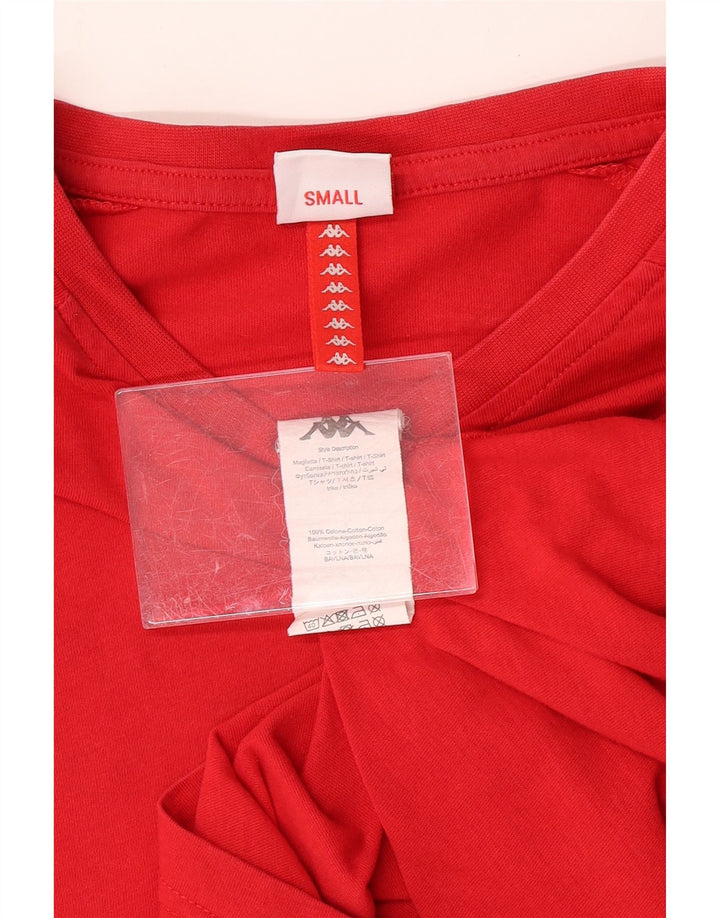 KAPPA Mens Graphic T-Shirt Top Small Red Cotton