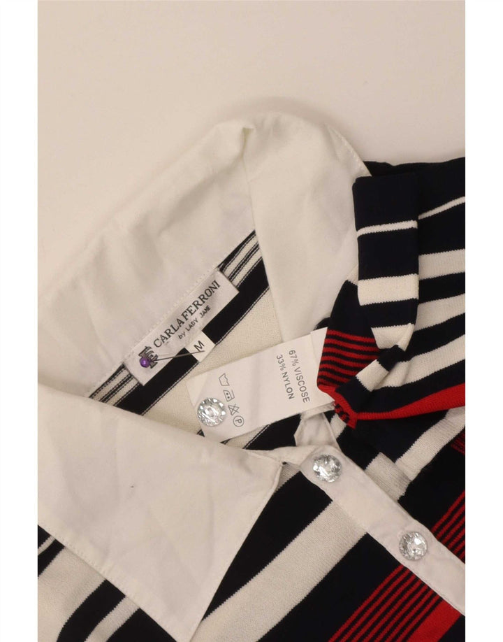 Polo da donna CARLA FERRONI UK 12 Viscosa a righe multicolore media