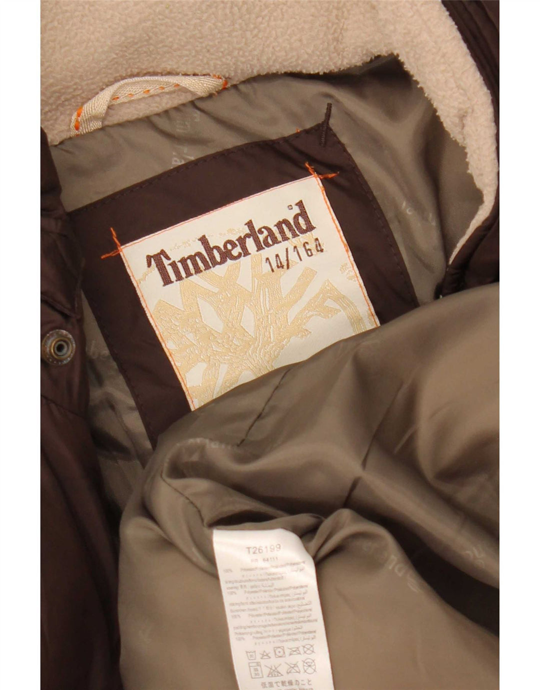 Giacca imbottita da ragazzo Timberland 13-14 anni in poliestere marrone