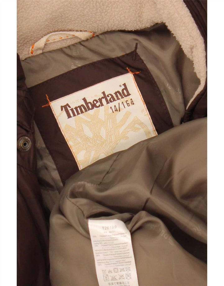 Giacca imbottita da ragazzo Timberland 13-14 anni in poliestere marrone