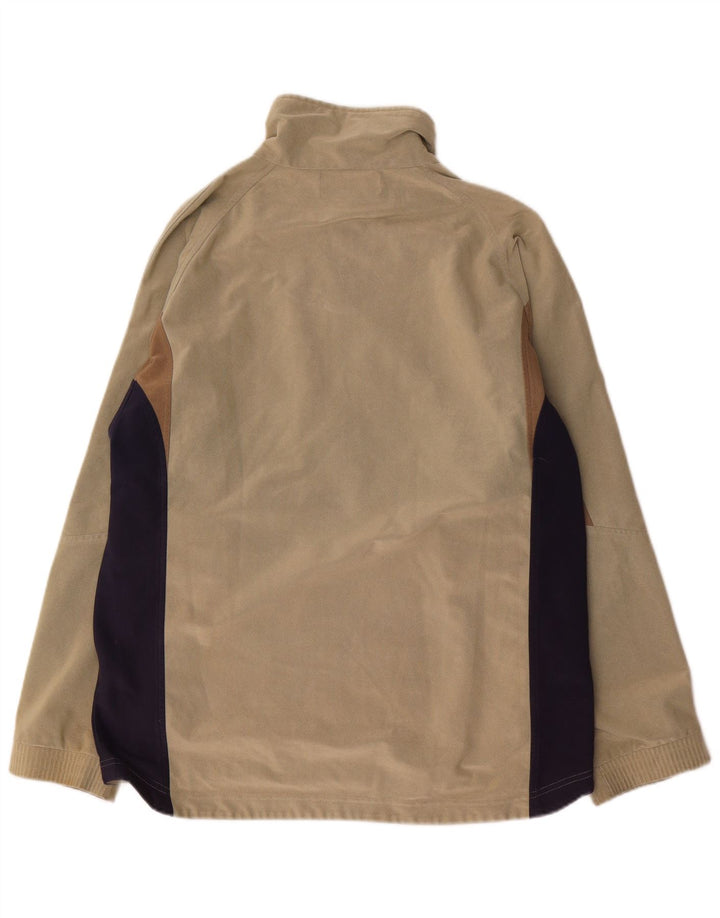 Giacca da tuta da uomo Kappa grande in poliestere color block beige
