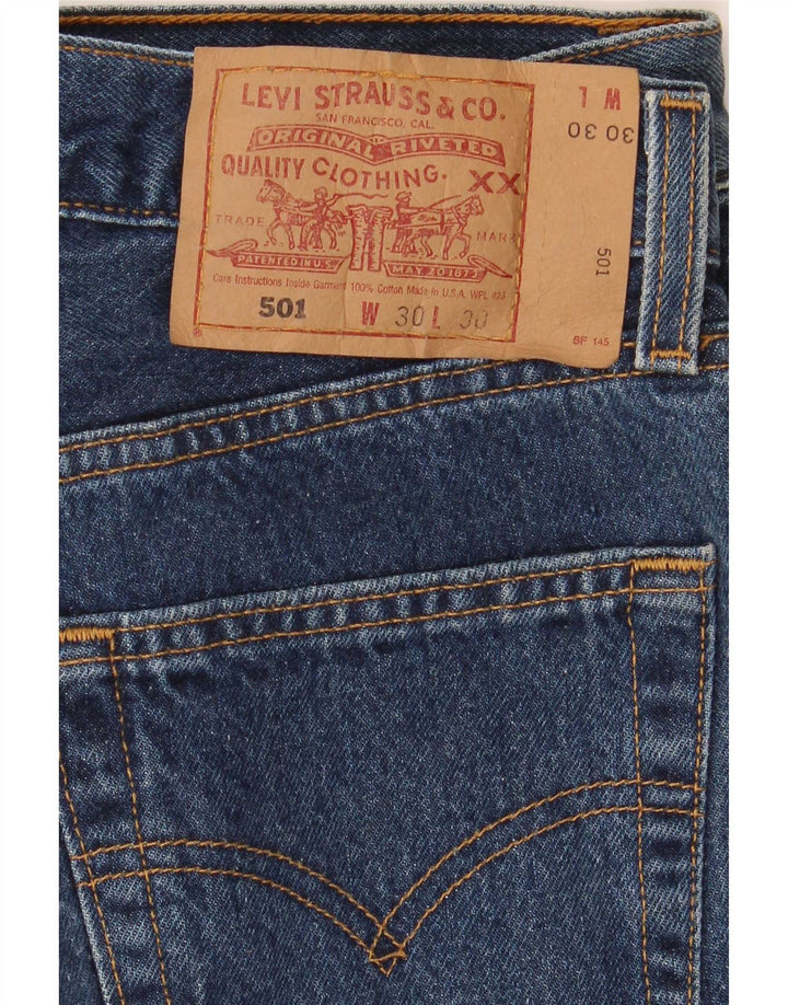 Levi's Uomo 501 Jeans dritti W30 L30 Blu Navy