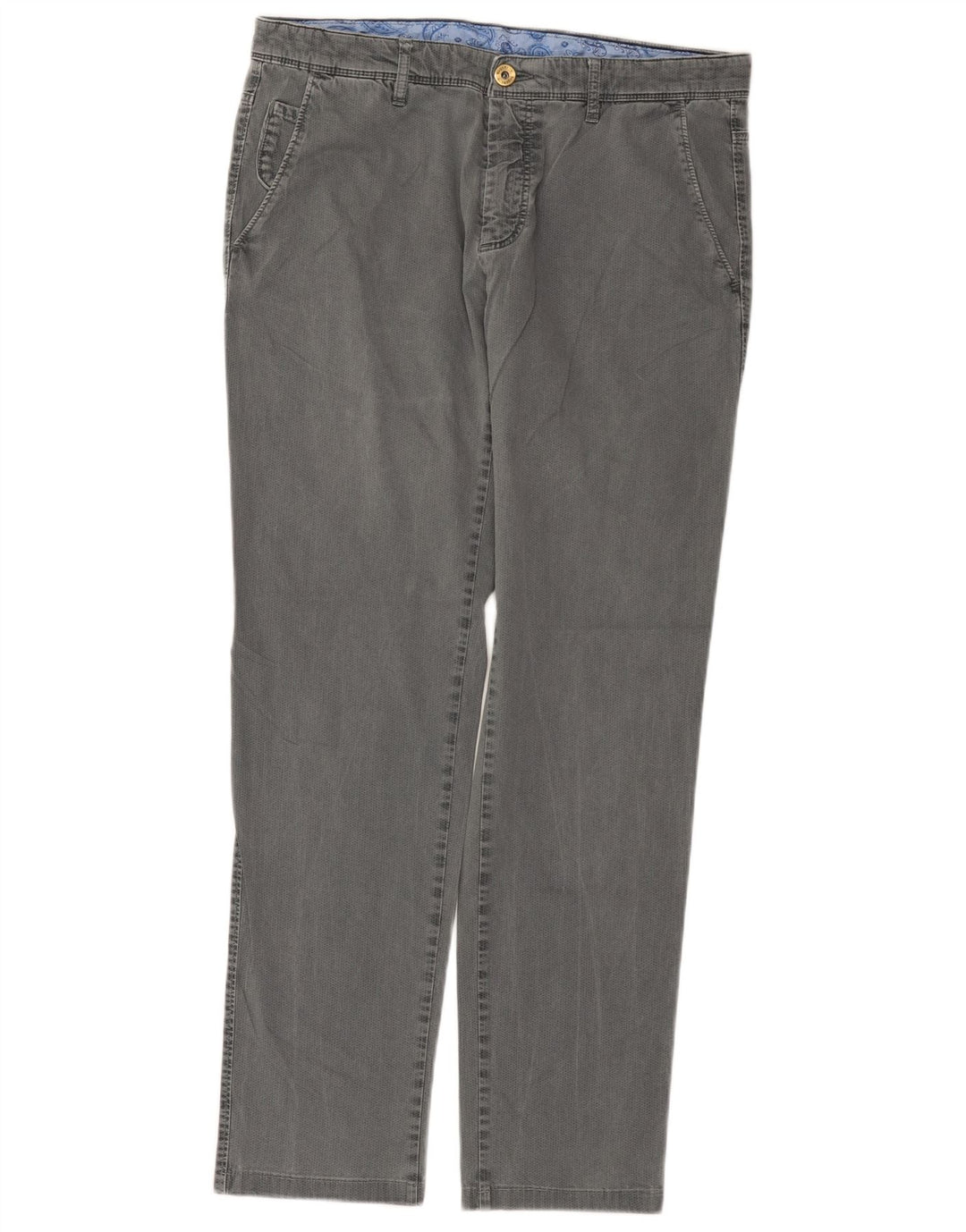 Pantaloni chino dritti da uomo Bugatti EU 52 XL W34 L31 Cotone grigio
