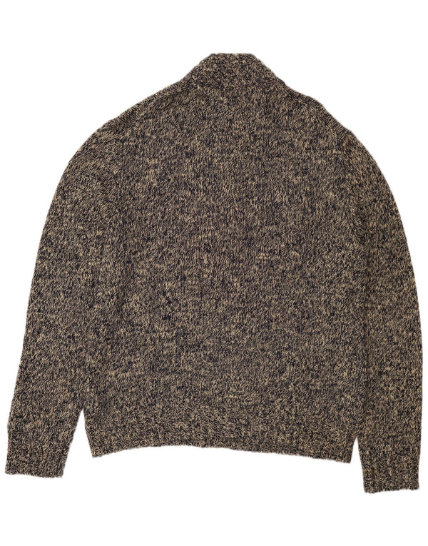 POLO RALPH LAUREN Maglione da uomo con collo a bottoni 2XL Cotone chiazzato grigio