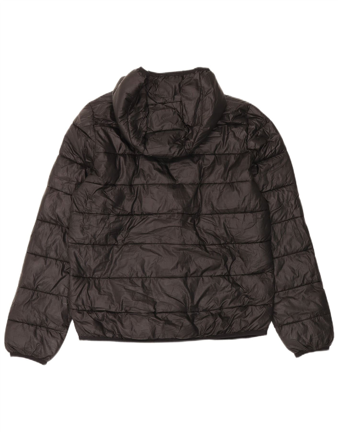 CHAMPION Womens Hooded Padded Jacket UK 40 Large Black Polyester