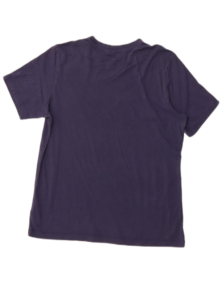 T-shirt grafica da uomo NIKE Top Large in cotone blu navy