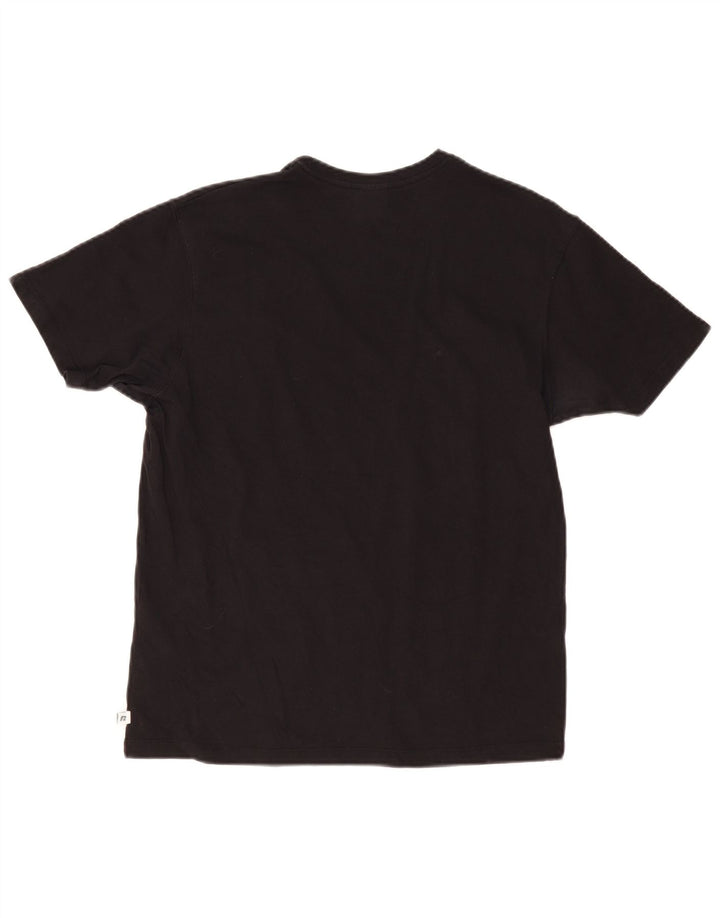 T-shirt da uomo Russell Athletic in cotone nero medio