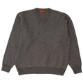 Maglione maglione con scollo a V da donna Marks & Spencer UK 16 grande grigio screziato