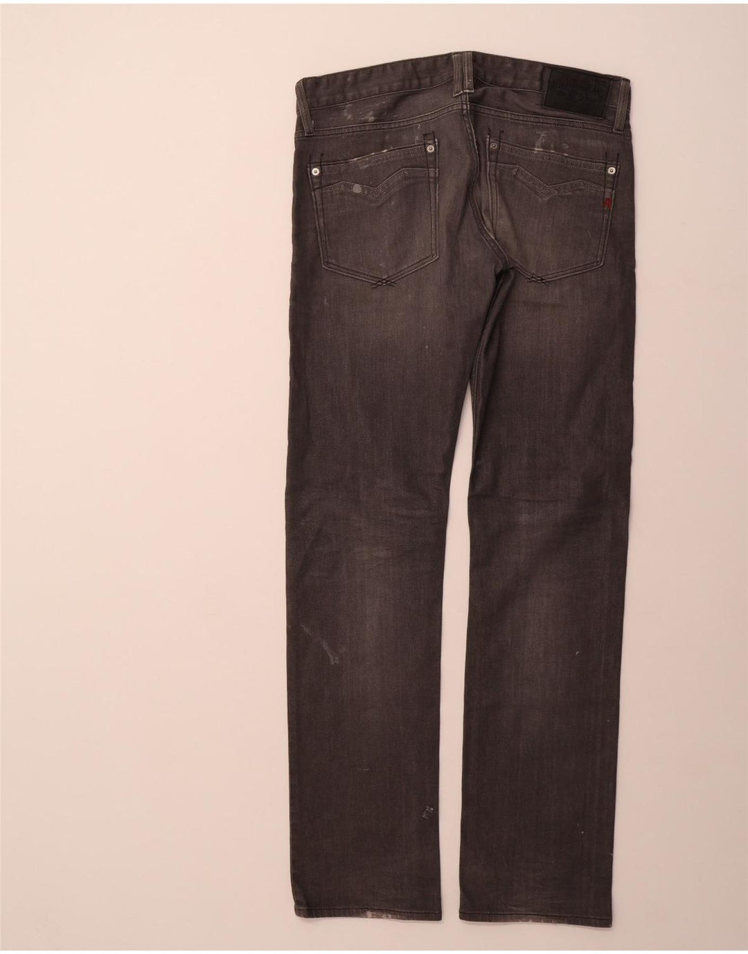 REPLAY Mens Newbill Straight Jeans W32 L36  Grey Cotton